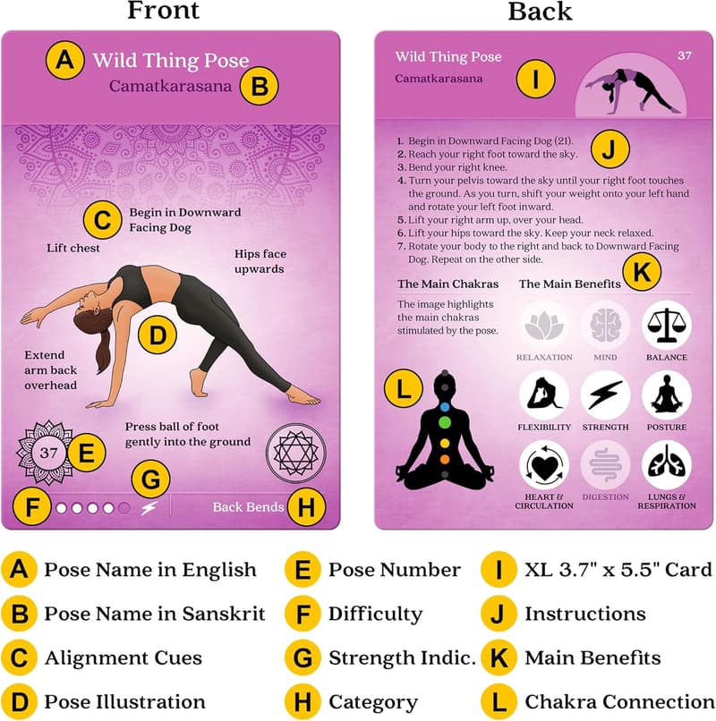 Yoga Sequencing Deck – 120 Poses with Cues for Beginners