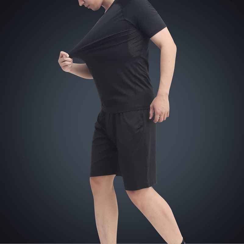 Men's 5-Piece Quick-Dry Compression Workout Set for Gym