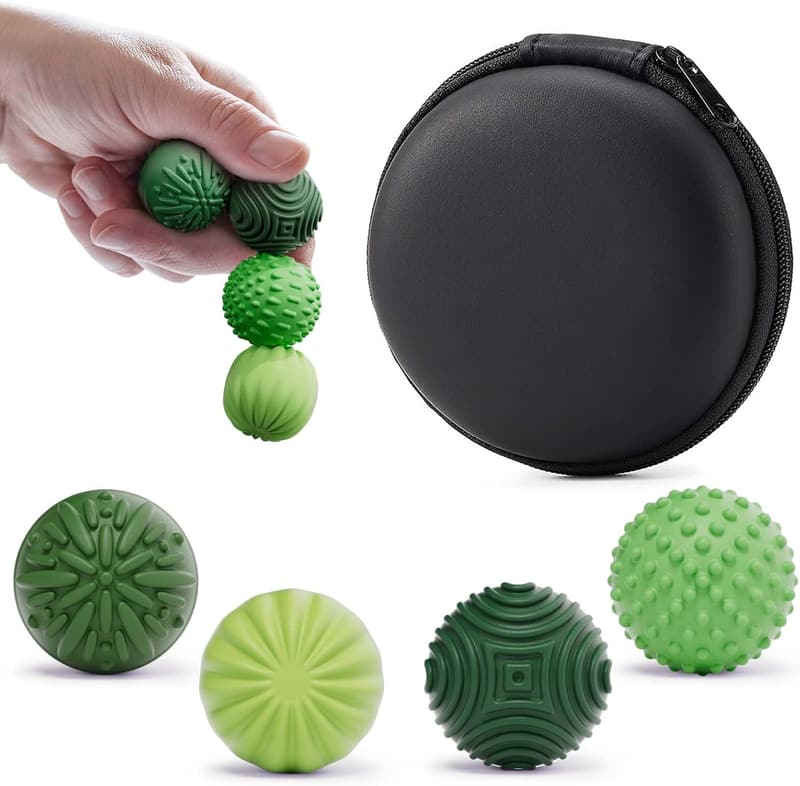 4PCS Silicone Magnetic Fidget Balls for Stress Relief