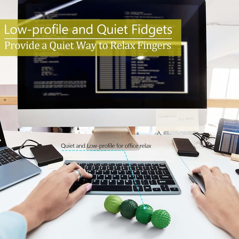 4PCS Silicone Magnetic Fidget Balls for Stress Relief