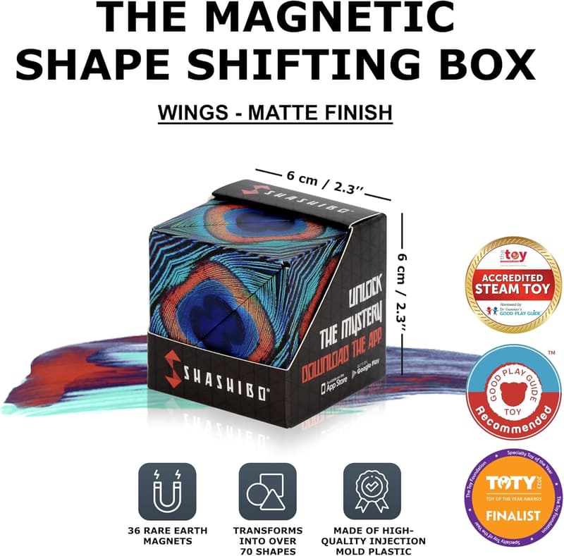 STEM Magnetic Fidget Cube - SHASHIBO Transforming Box Toy