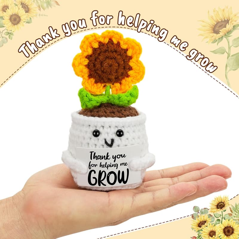 Handmade Crochet Sunflower - Teacher Appreciation Gift