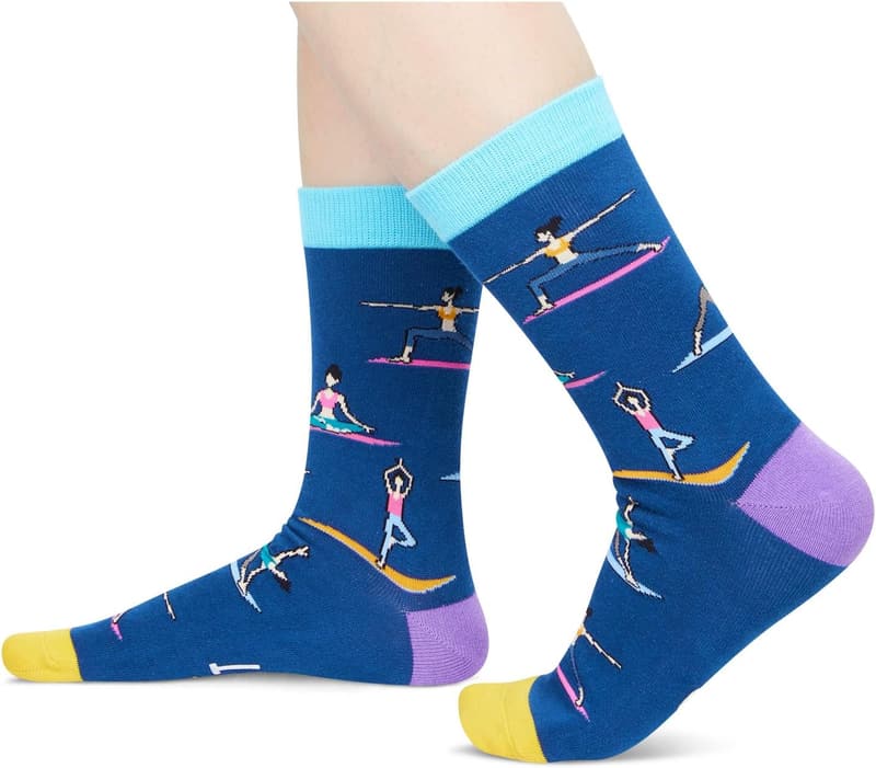 Sports-Themed Gift Socks for Camping, Skiing, Yoga & Ballet Lovers
