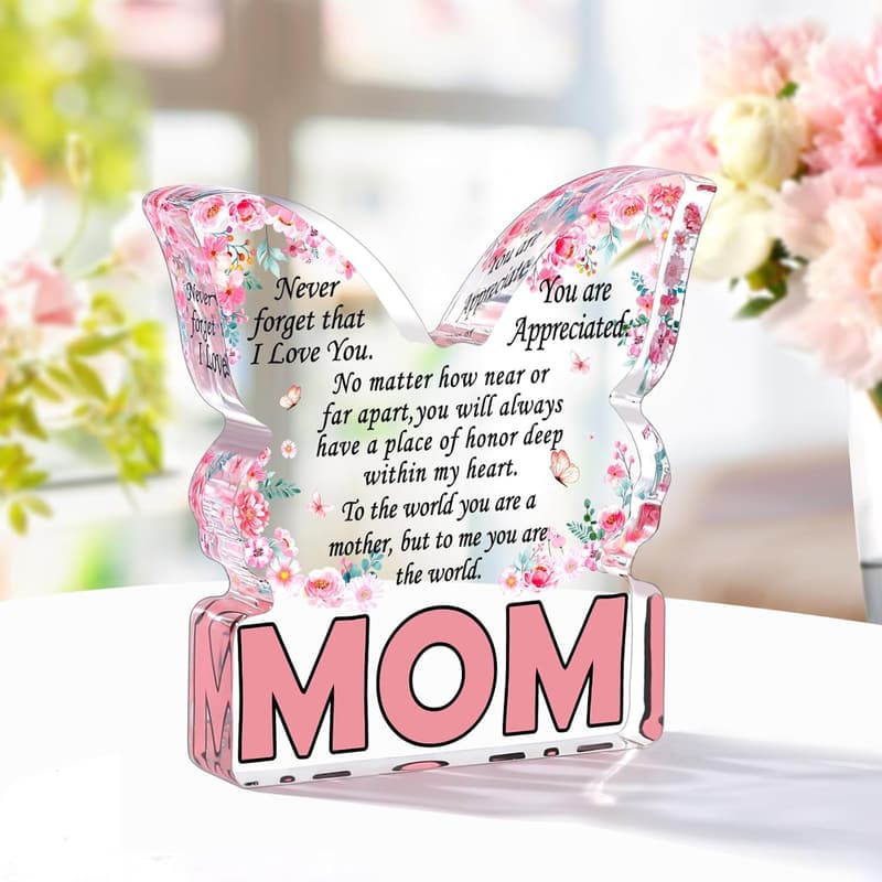 Mother's Day Butterfly Acrylic Plaque for Moms