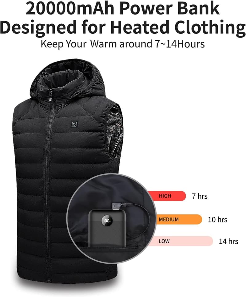 20000mAh USB Power Bank for Heated Clothing and Jackets