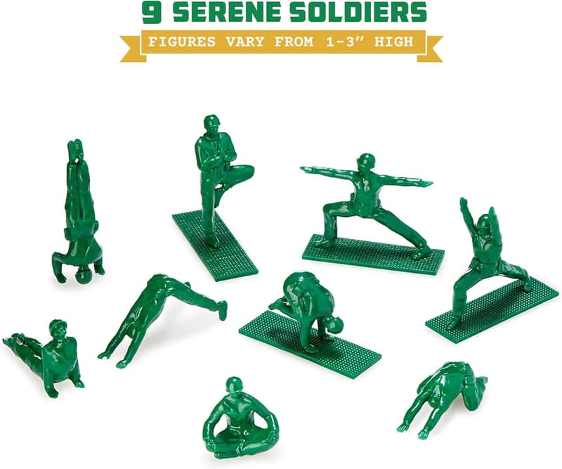 Yoga Joes Mini Yoga Figurines Set - 9 Poses for Decor