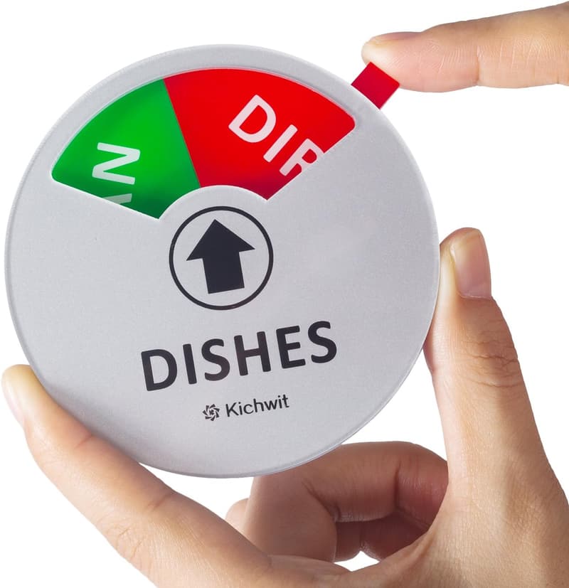 Clean Dirty Dishwasher Magnet with Empty Option, Silver