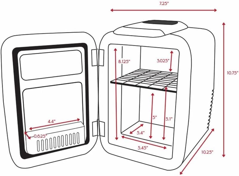 Portable Mini Fridge - 4L Can Cooler/Warmers for Bedroom & Office