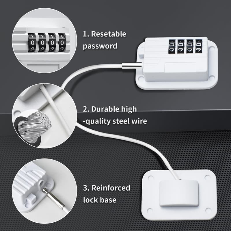 Combination Lock for Freezer & Cabinets - Child Safety Lock