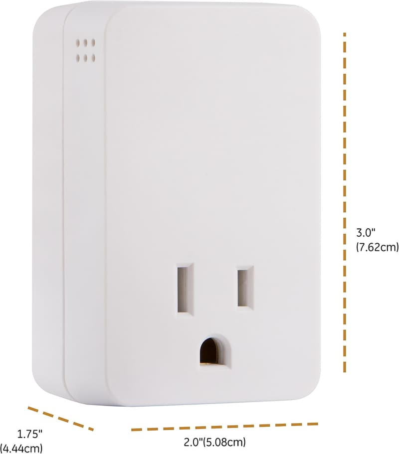 GE UltraPro Surge Protector with Alarm, 1080 Joules, White