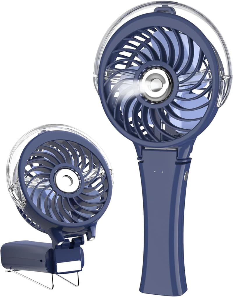 Portable Rechargeable Misting Fan for Beach Travel - Royal Blue