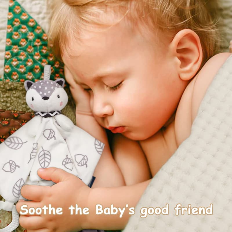 Baby Shower Gift Set for Boys - Newborn Blanket, Rattle, Bibs & Card