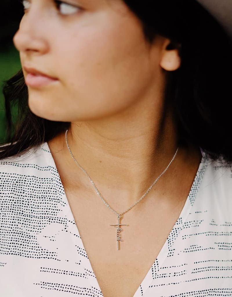 Mother's Day Faith Cross Pendant Necklace for Women