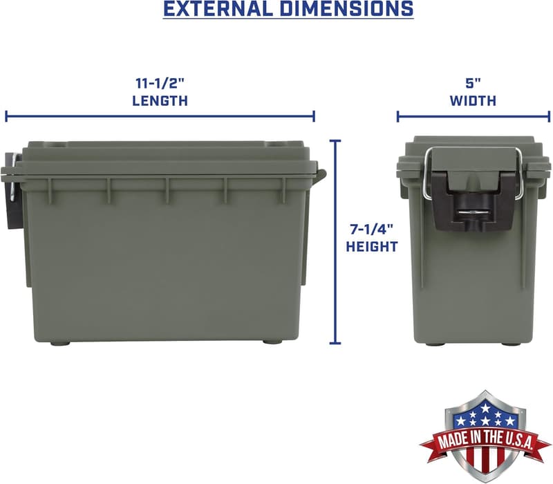 Stackable .30 Cal Ammo Storage Box - Lockable, Water-Resistant
