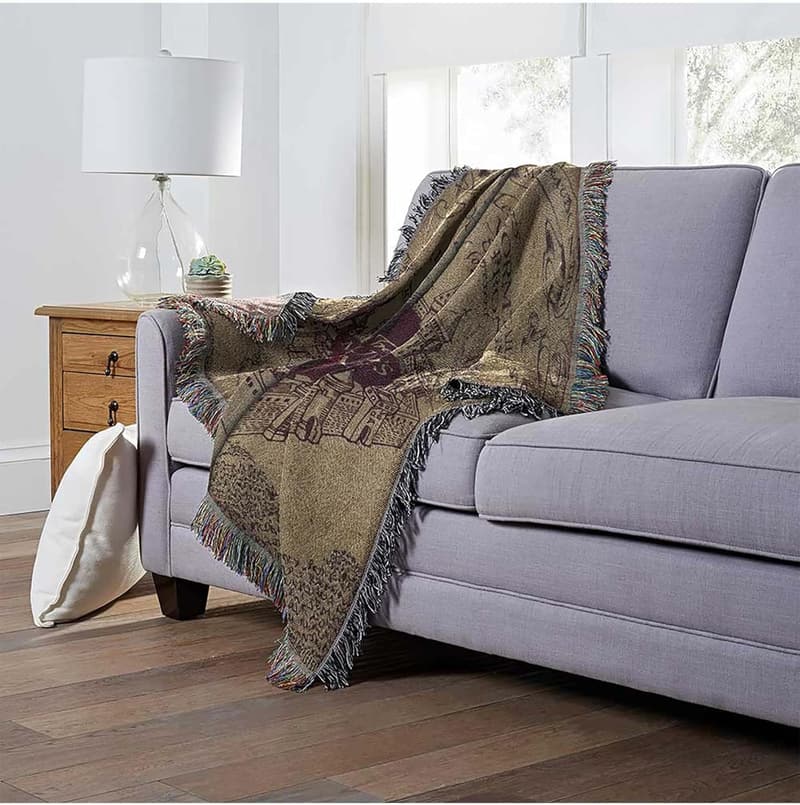 Marauder's Map Woven Tapestry Throw Blanket, 48