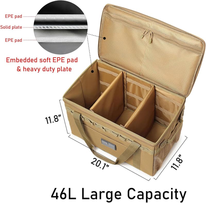 Tactical Camping Utility Tote with Axe Holder & Strap