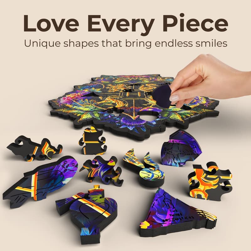 Harry Potter Hogwarts Crest Wooden Jigsaw Puzzle for Adults