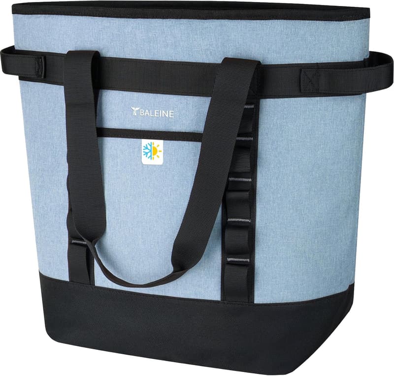 Insulated 36-Can Cooler Tote Bag - 8.5 Gallon, Teal