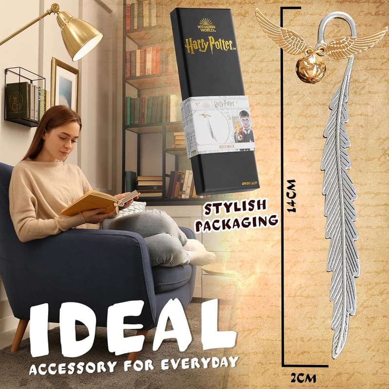 Hogwarts Golden Snitch Metal Bookmark for Book Lovers