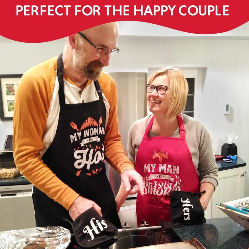 Couples' Wedding Gift Set with His & Hers Potholders