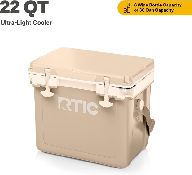 Portable Insulated 22 Quart Cooler for Beach & Camping