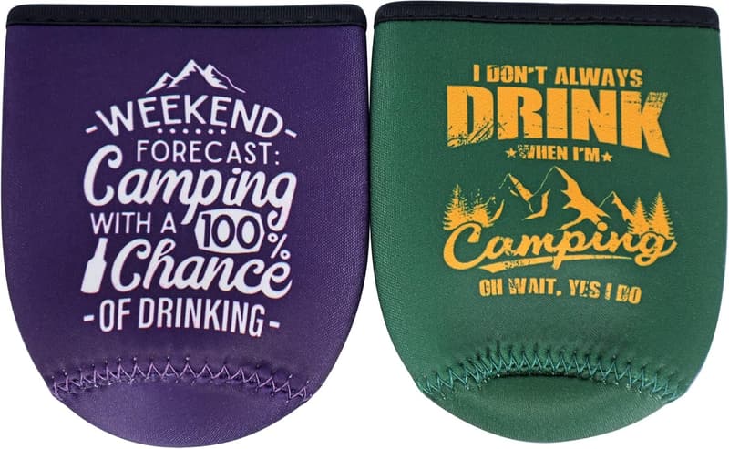 Camping Essentials: Insulated 12 oz. Can Coolers for Couples
