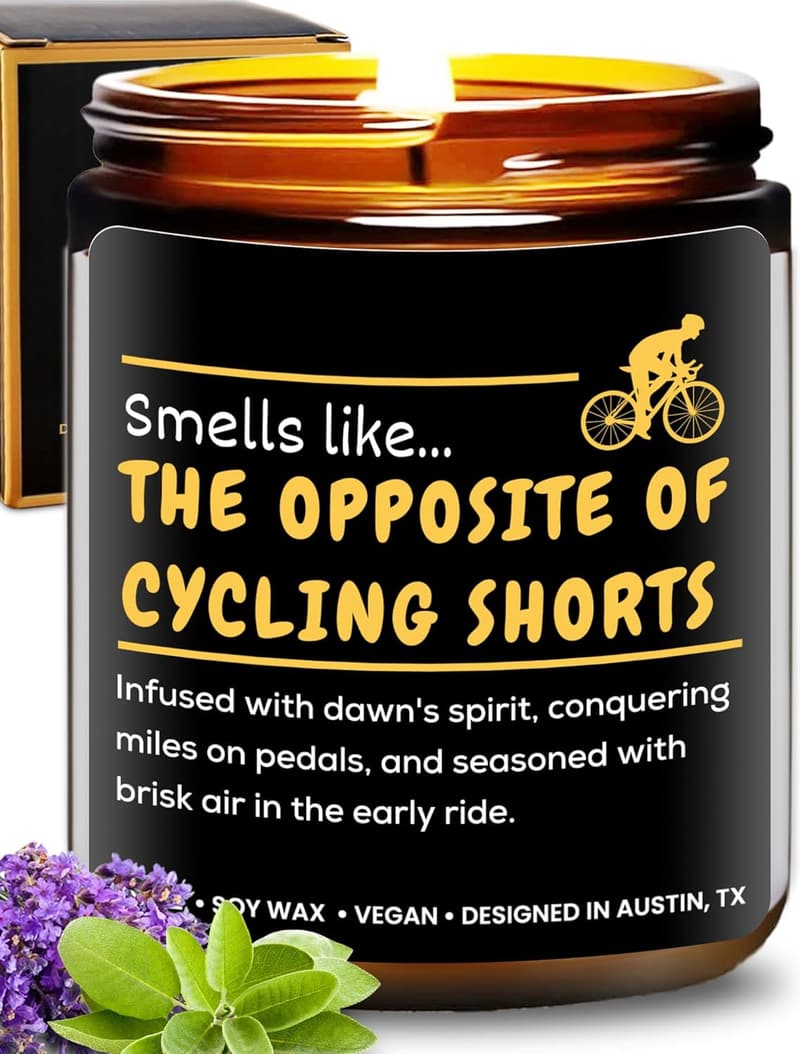 Funny Cycling Candle - Unique Gift for Bikers and Cyclists