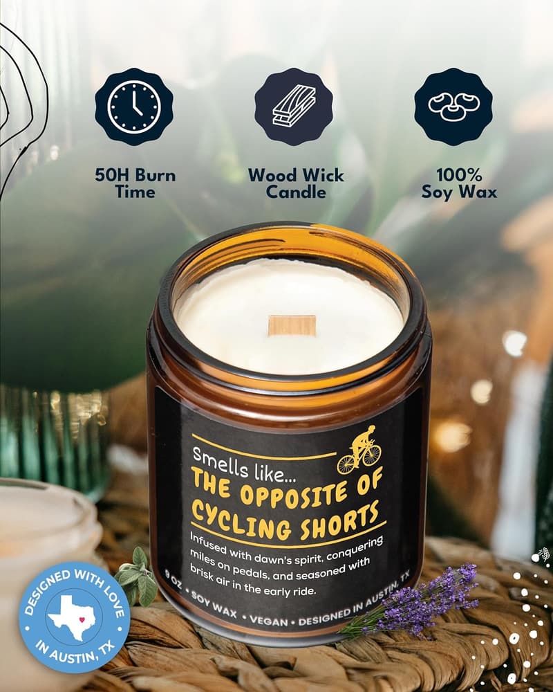 Funny Cycling Candle - Unique Gift for Bikers and Cyclists