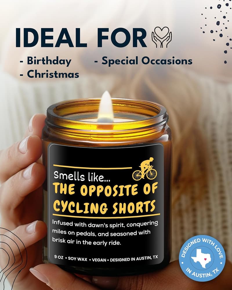 Funny Cycling Candle - Unique Gift for Bikers and Cyclists
