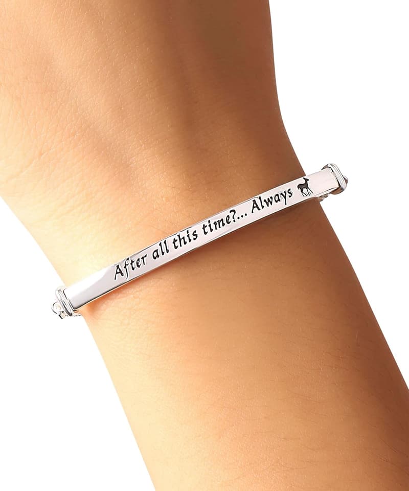 Harry Potter Snape's Love Bar Lariat Bracelet, Silver Plated