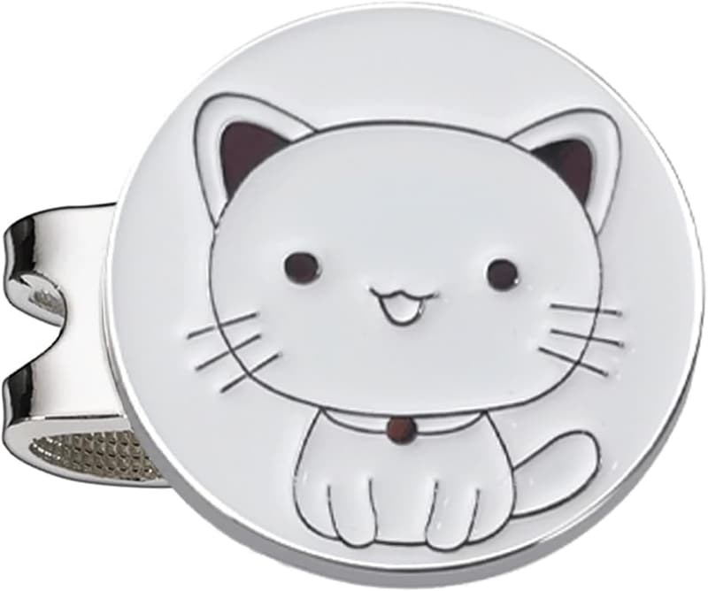 Personalized Cat Logo Golf Ball Markers with Magnetic Clip