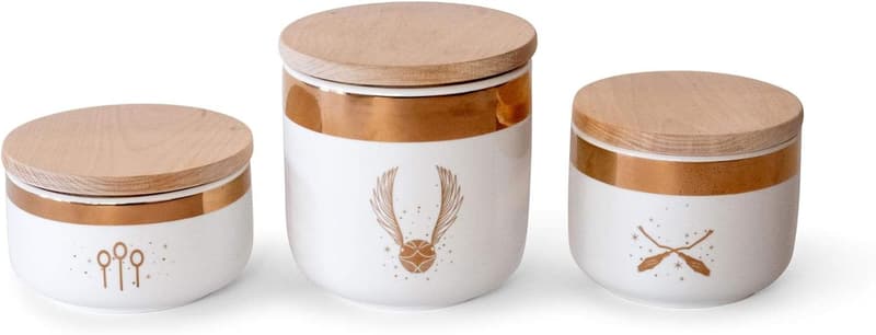 Harry Potter Quidditch Ceramic Storage Jars Set of 3