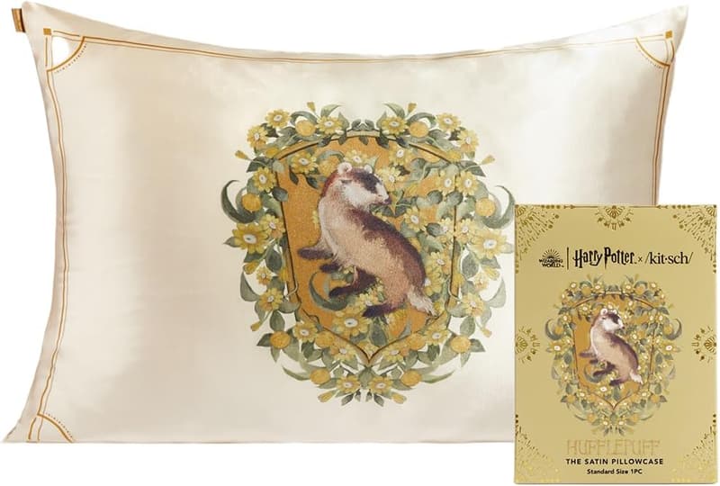 Hufflepuff Satin Pillowcase for Hair & Skin - Zippered, Double-Sided