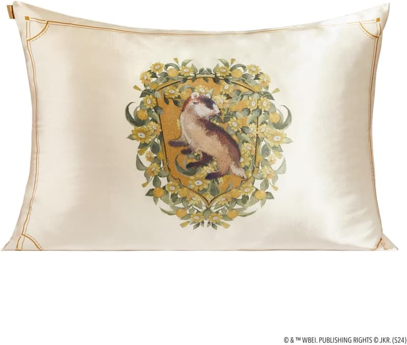 Hufflepuff Satin Pillowcase for Hair & Skin - Zippered, Double-Sided