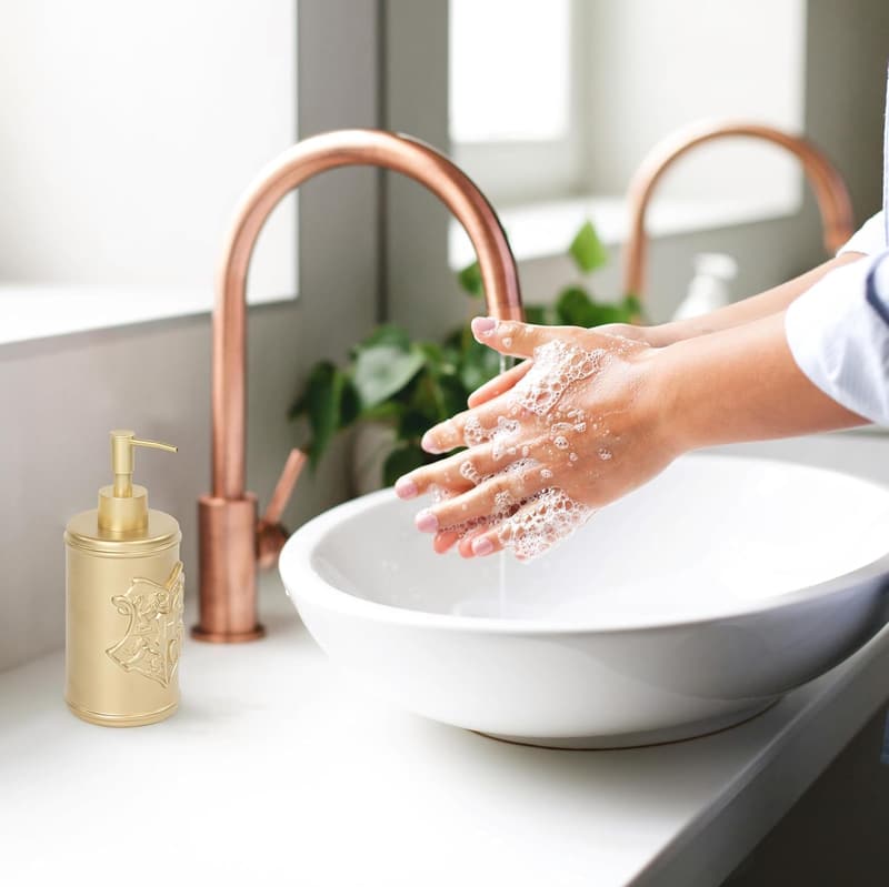 Harry Potter Gold Crest Soap Dispenser - Hogwarts Bath Decor