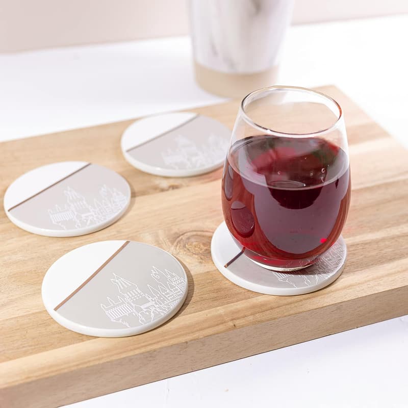 Hogwarts Castle Ceramic Coaster Set - 4