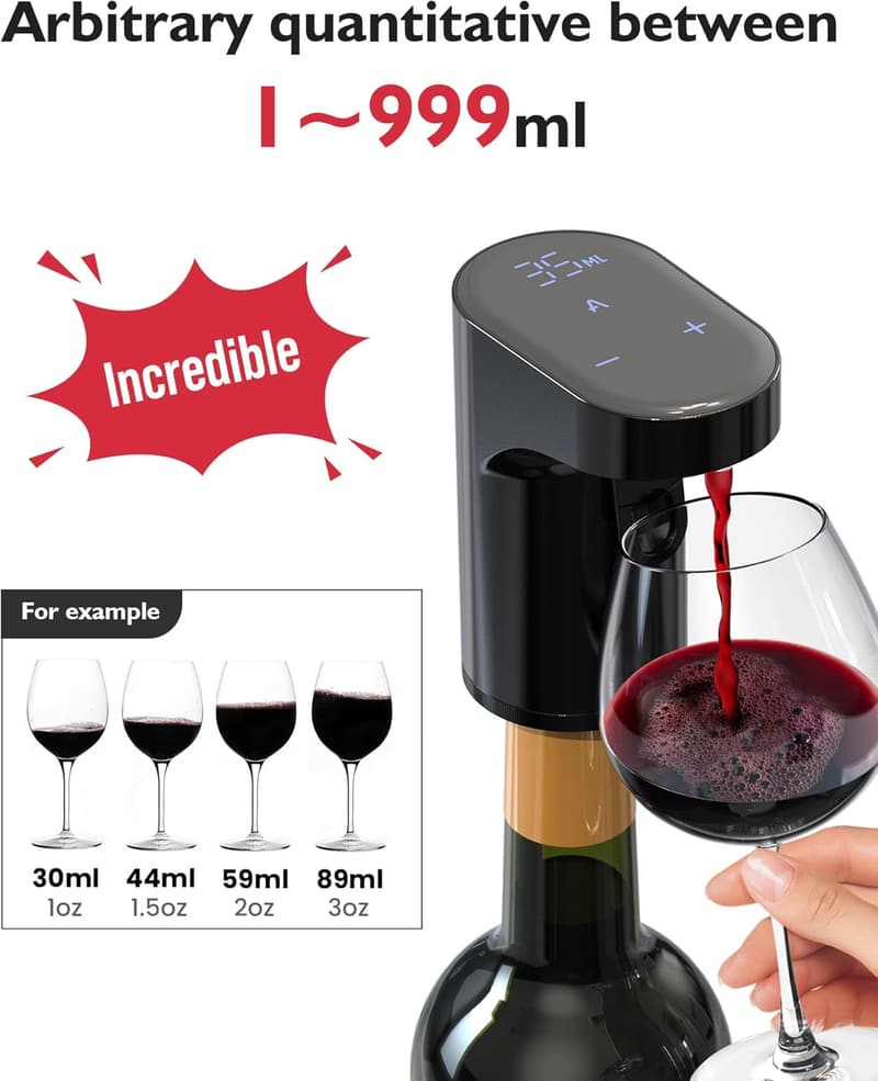 Adjustable Electric Wine Aerator and Dispenser - Unique Gift for Wine Lovers