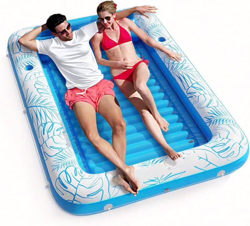 Jasonwell Inflatable Tanning Pool Lounger Float for Adults & Kids