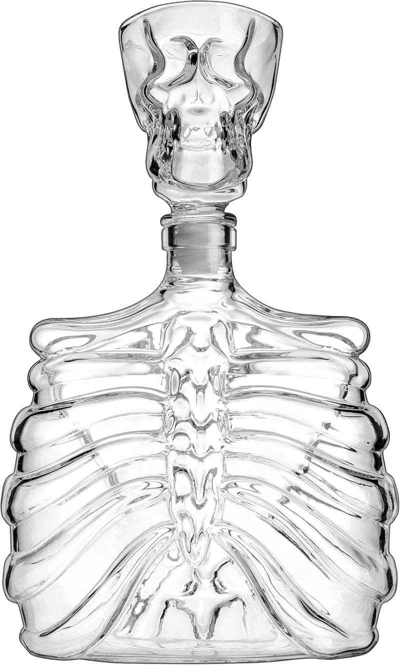 Halloween Skull Decanter & Shot Glass Set - 32oz