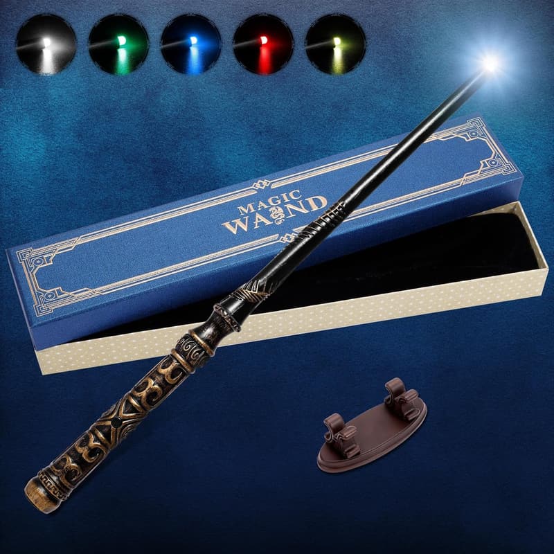 Rechargeable Wizard Wand with 5 Colors for Kids Cosplay