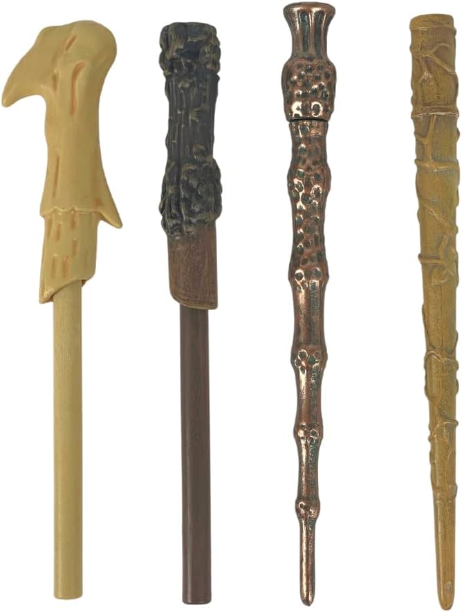 Harry Potter Wand Pens Set of 4 - Voldemort, Hermione, Dumbledore
