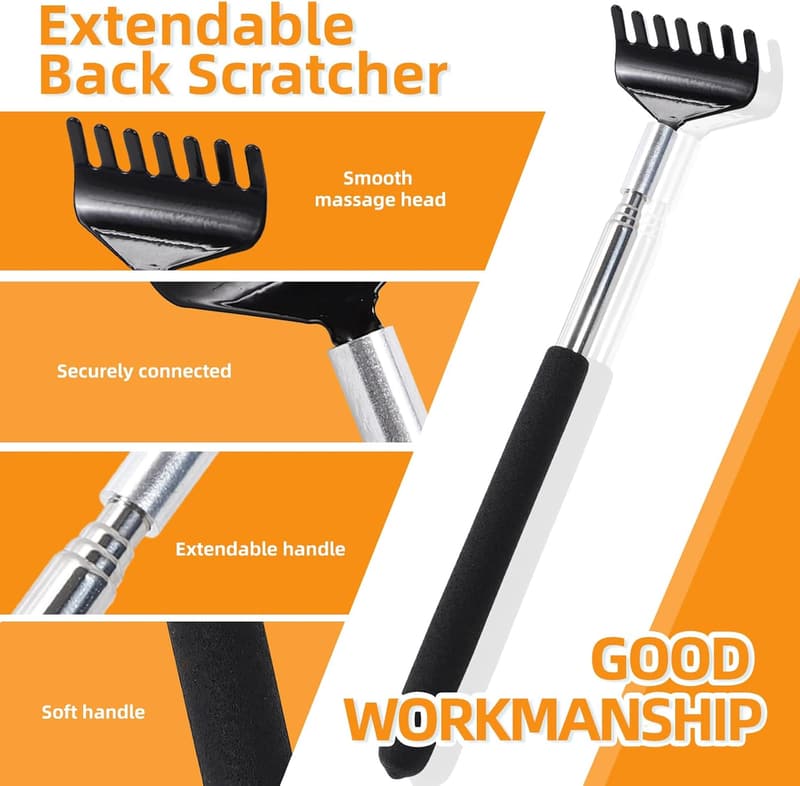 28-Finger Head and Back Massager - Black Scalp Scratcher