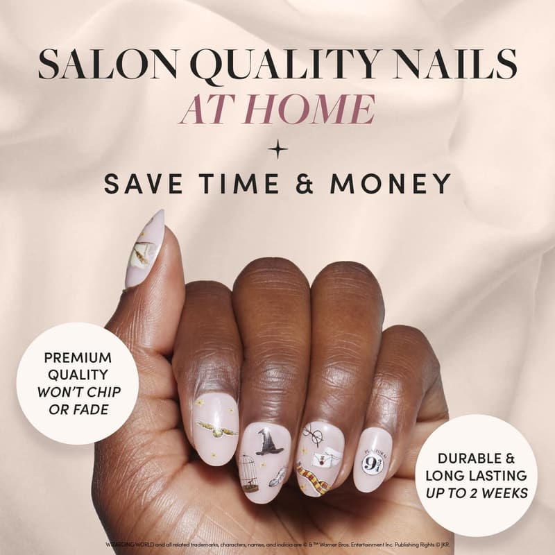 Hogwarts™ Press-On Nails by Glamnetic | Reusable Oval Nail Kit