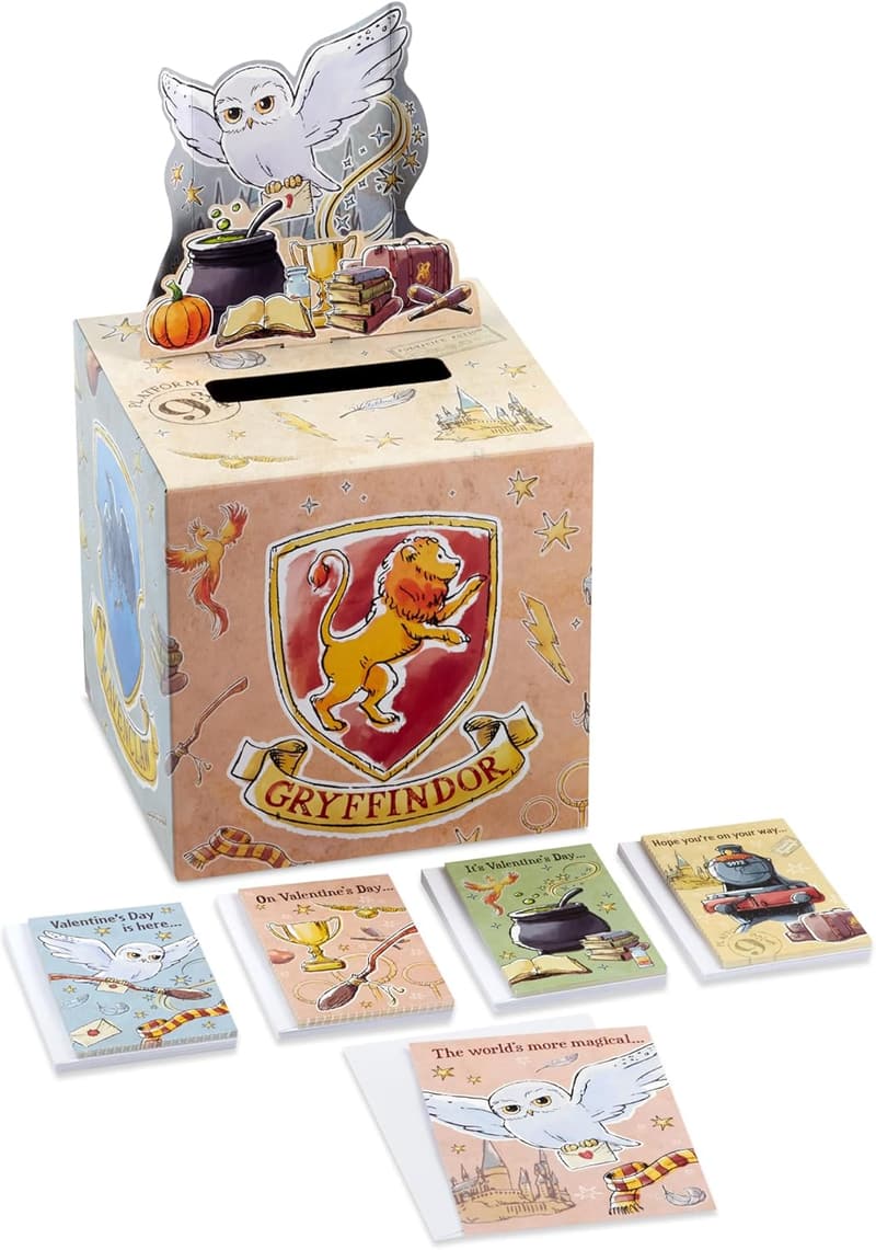 Harry Potter Valentine's Day Cards with Pop-Up Mailbox for Kids