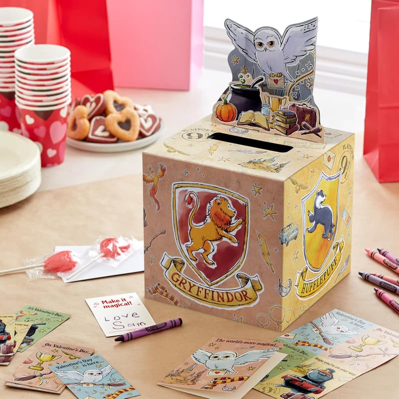 Harry Potter Valentine's Day Cards with Pop-Up Mailbox for Kids