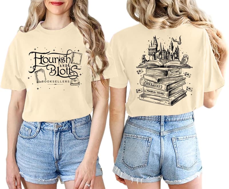 Women's Wizard Costume T-Shirt - Flourish and Blotts Design