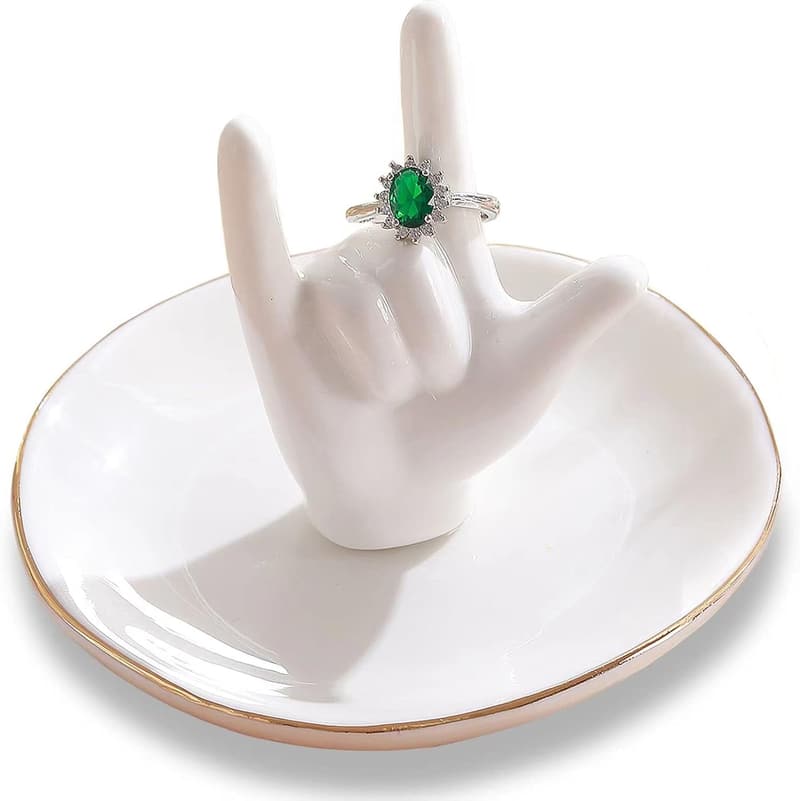Valentine's Day Ceramic Ring Holder - 