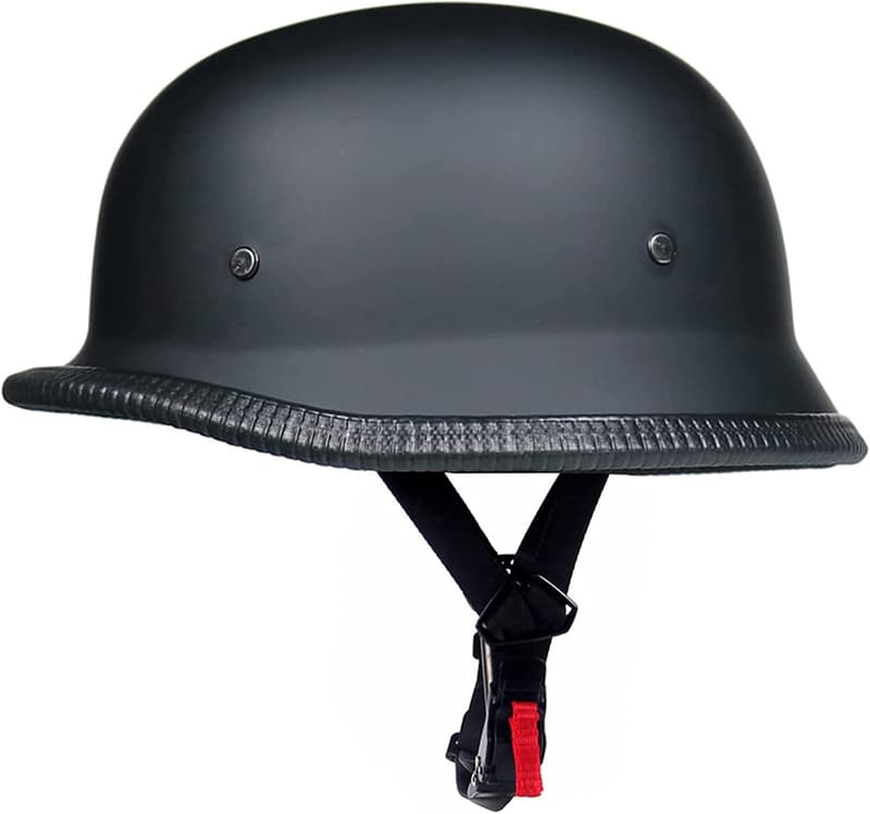 Vintage German Half Motorcycle Helmet - DOT Approved
