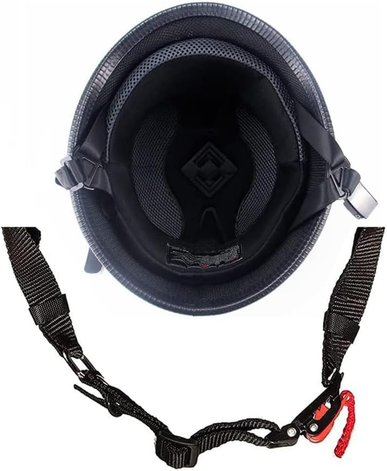 Vintage German Half Motorcycle Helmet - DOT Approved