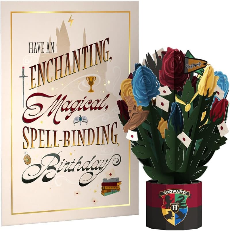 Harry Potter 3D Birthday Card with Mini Paper Bouquet